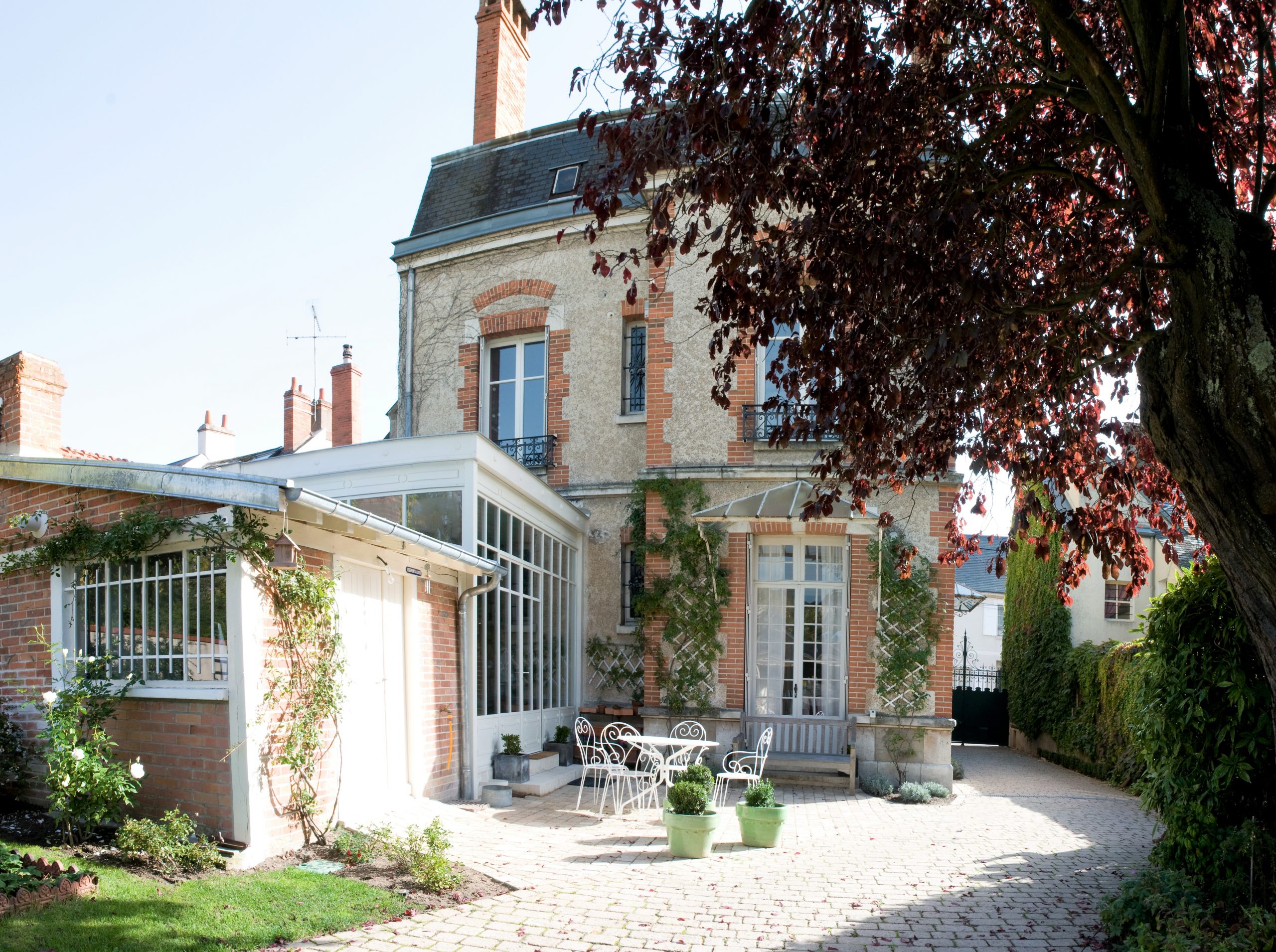 Véranda devant un chateau